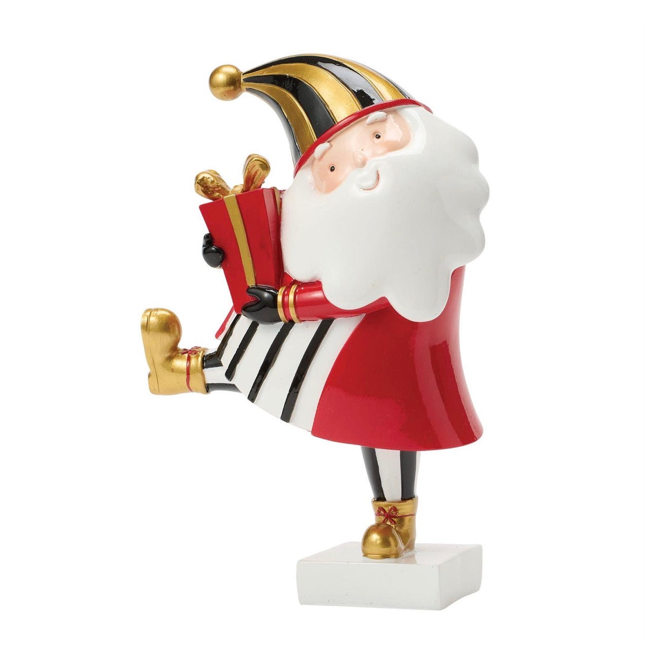 Description
CLAXM Santa Holding Giftbox
Figurine
7.68in H
Touches of gold
Bold patterning
Glossy finish
Whimsical Christmas figurines
Traditional holiday colors
Product Details
UOM: 4 EA min. 16 EA ctn. 4 EA inr.
Packaging: 1 EA Styrofoam
Material:
Measur