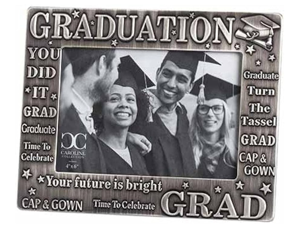 Silver-Graduation - Word Frame | Roman Photo Frame 6" x 7"