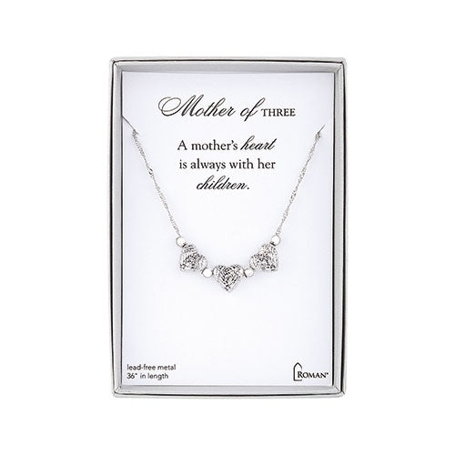 Mother of Three Necklace, 36 Inches