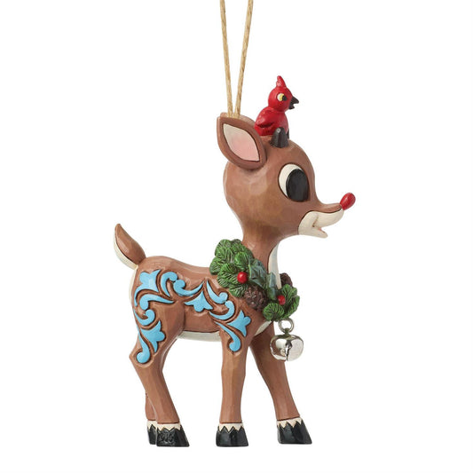 Rudolph with Wreath Hanging Ornament