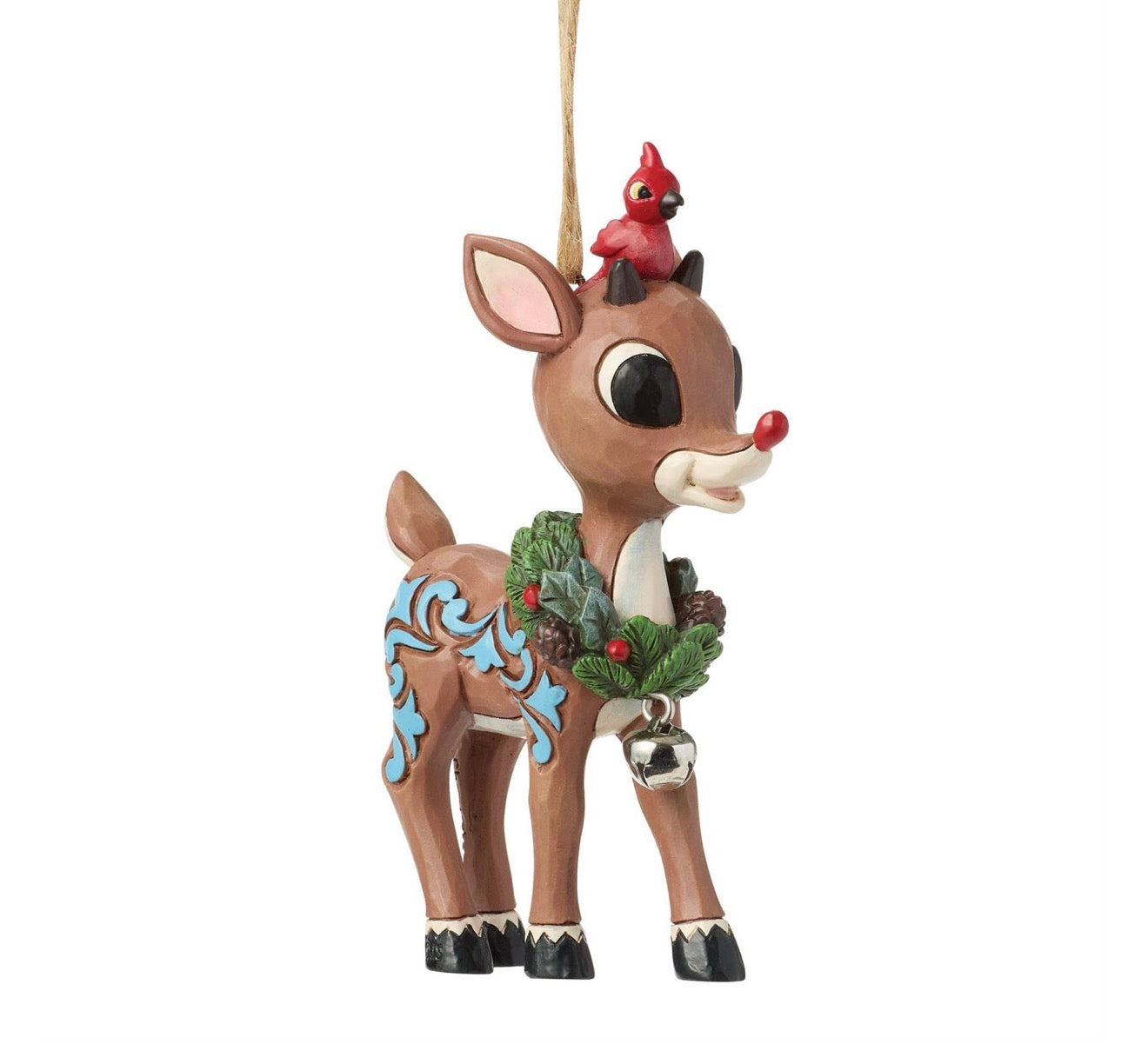 Rudolph with Wreath Hanging Ornament