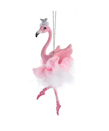 RESIN FLAMINGO BALLERINA ORNAMENT