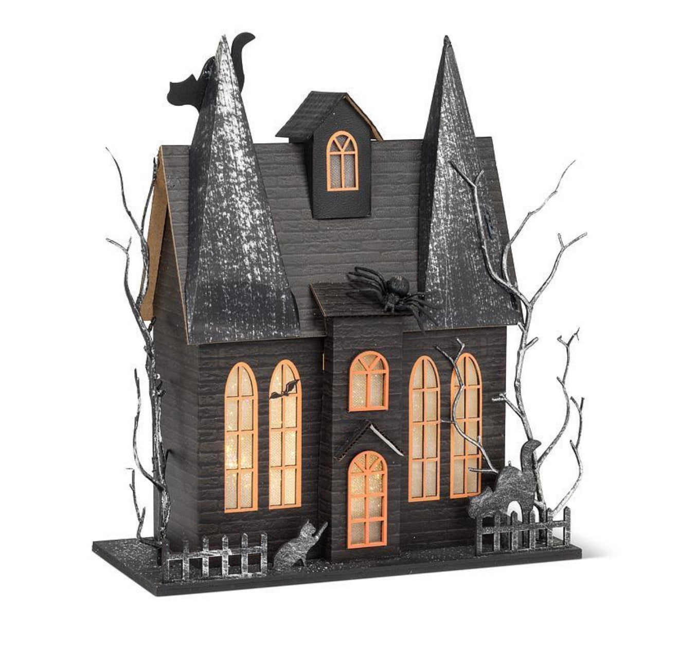 Large Spooky LED Light Mansion, 12 Inches ahigh