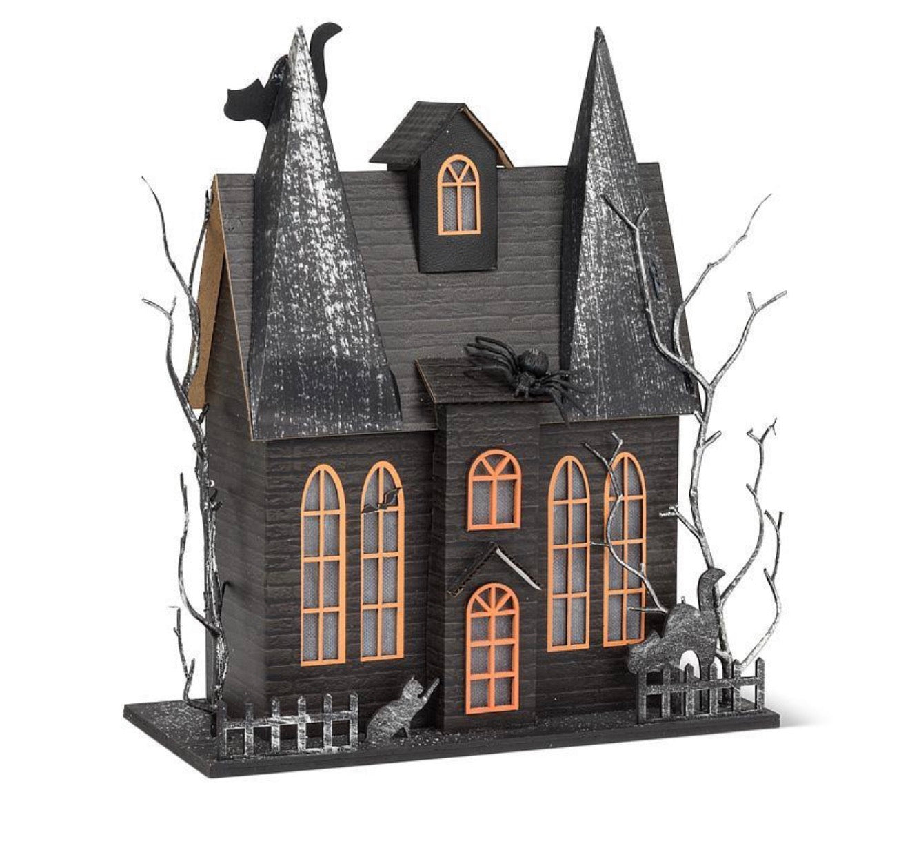 Large Spooky LED Light Mansion, 12 Inches ahigh