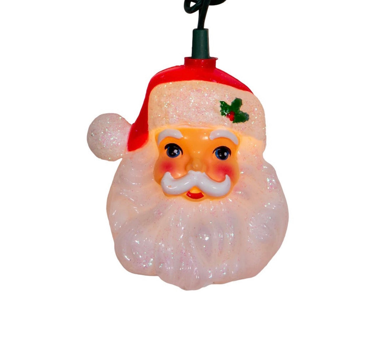 9' UL 10L Santa Head Light Set With End Connect