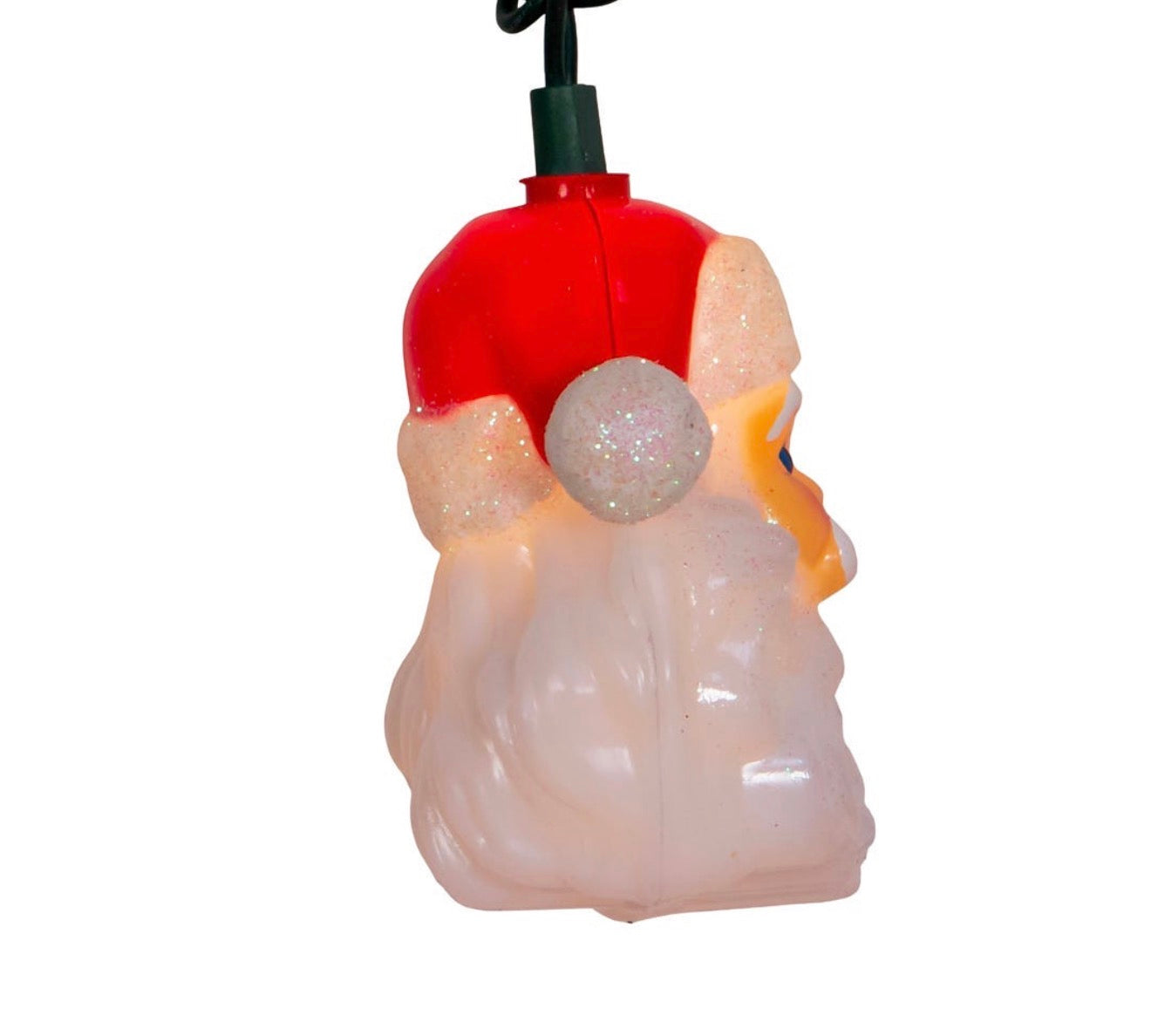 9' UL 10L Santa Head Light Set With End Connect