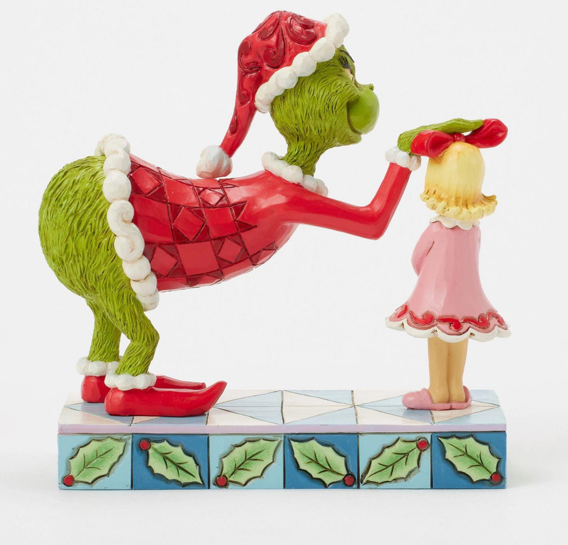 Grinch Pats Cindy Lou's Head Figurine by Jim Shore