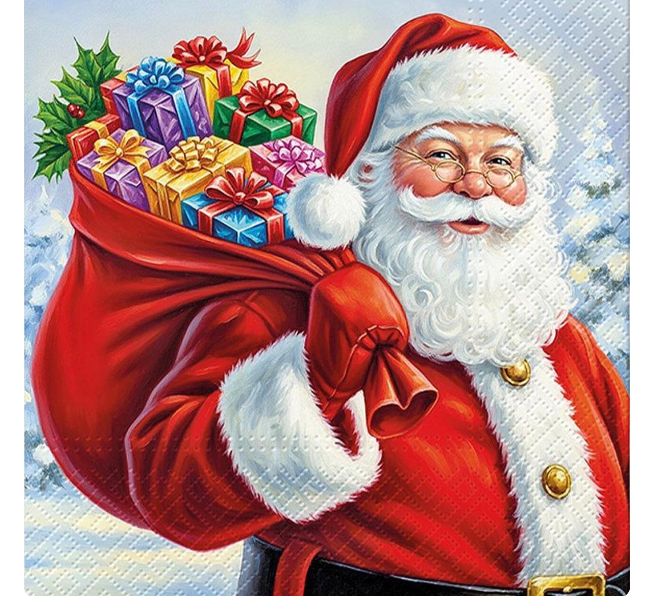 Lunch Santa Surprise Napkins. 20 Pcs
