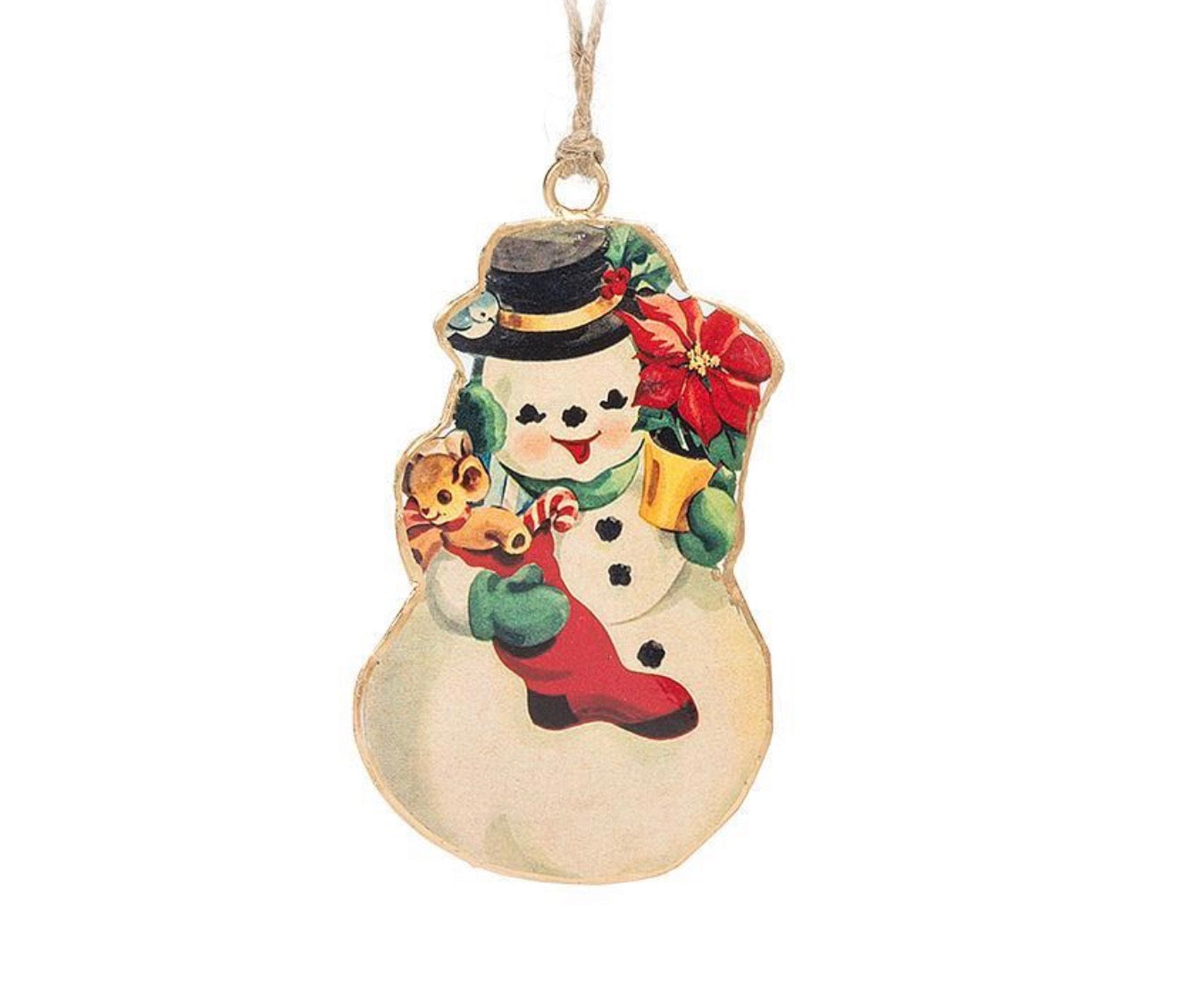 Retro Snowman Ornament