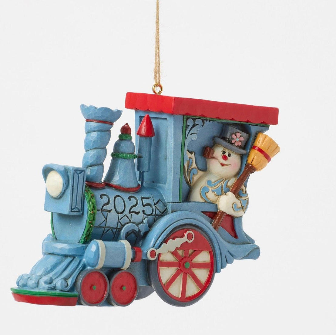 Dated 2025 Frosty in Train Ornament