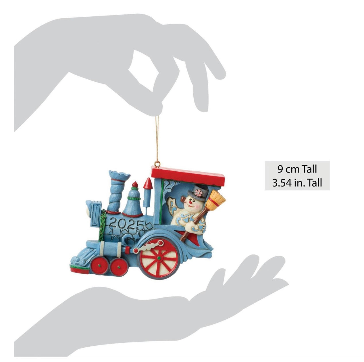 Dated 2025 Frosty in Train Ornament