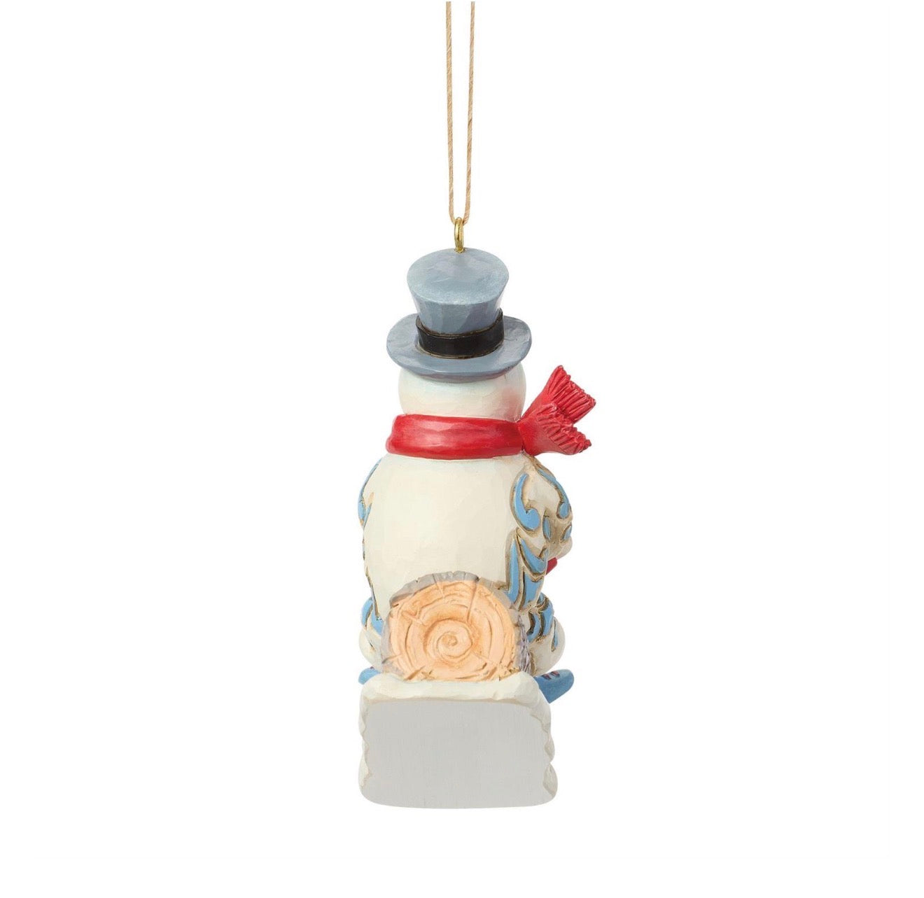 Frosty & Karen in Log Sled Hanging Ornament