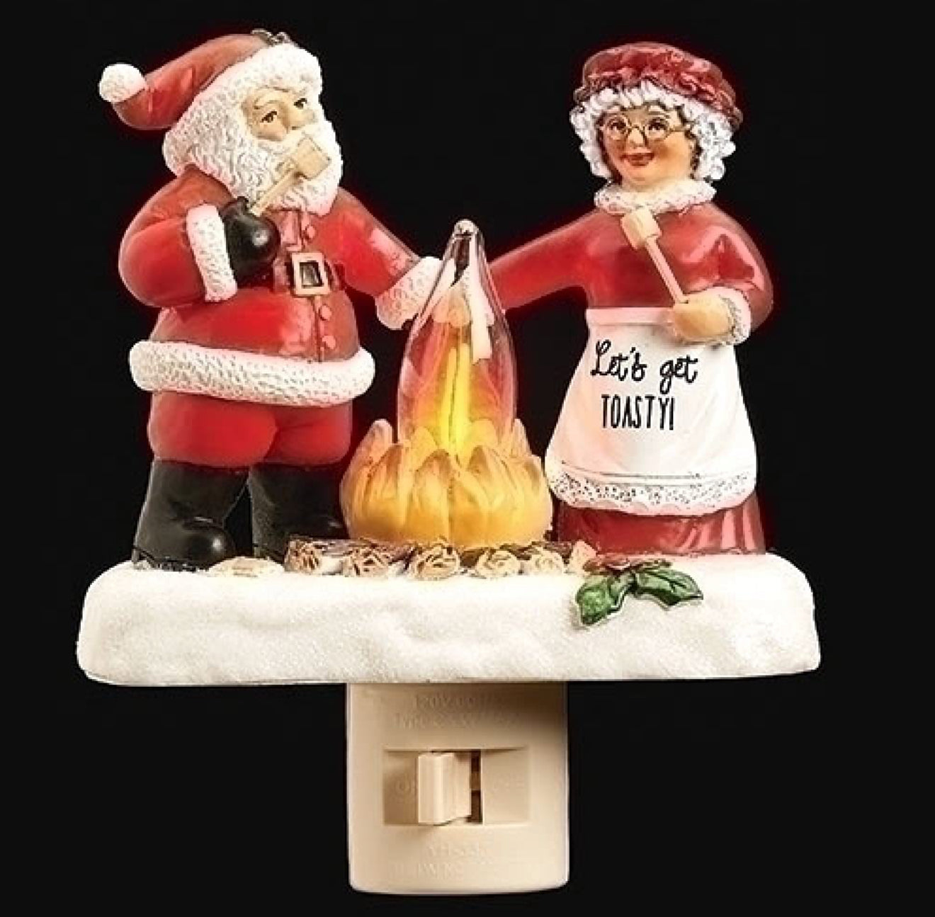 Santa and Mrs. Campfire Night Light by Roman #134192