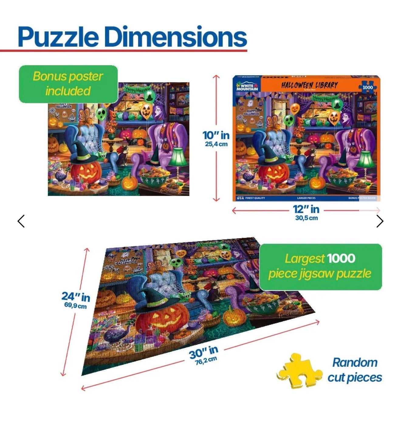Halloween Library, 1000 piece Puzzle