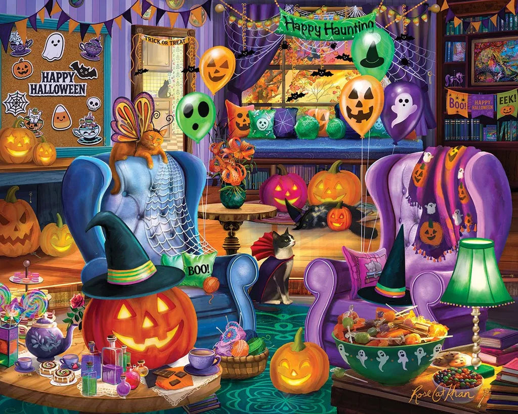 Halloween Library, 1000 piece Puzzle