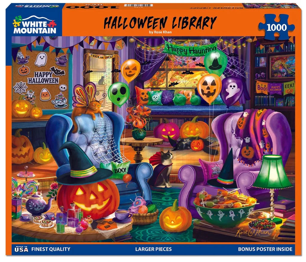 Halloween Library, 1000 piece Puzzle