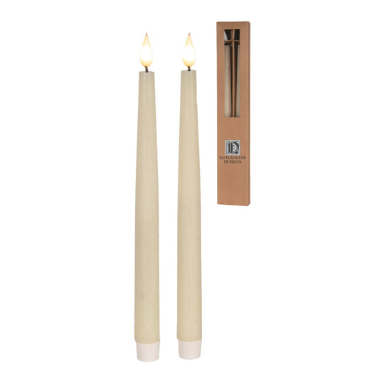 TAPER LED CANDLES 11.5”IVORY (SET OF 2)