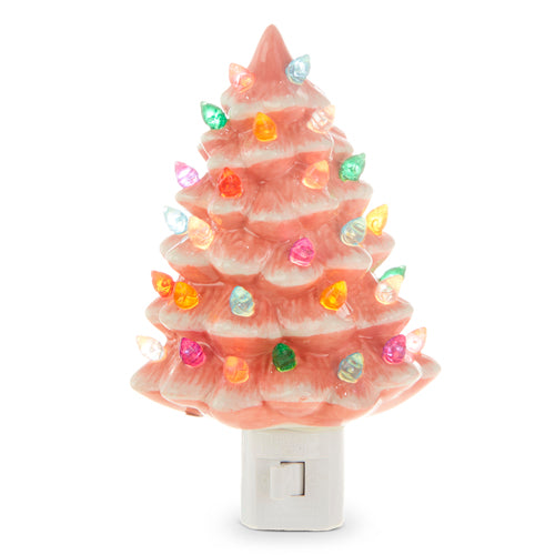 6" VINTAGE PINK TREE NIGHT LIGHT