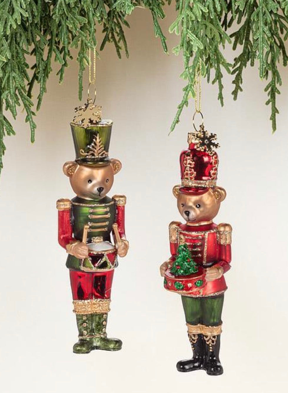 Teddy Bear Nutcracker Ornament, 2 Assorted (sold individually)
