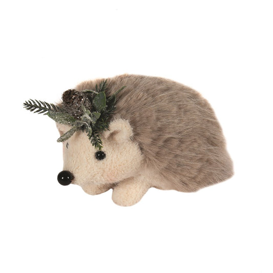 Hedgehog Ornament with Fur