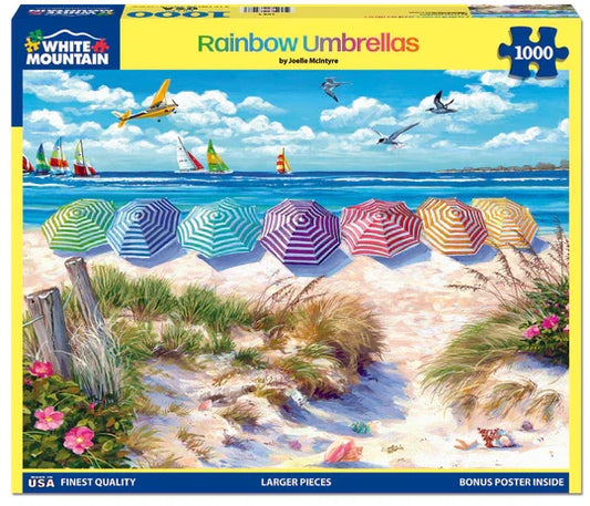 Rainbow Umbrellas, 1000 piece puzzle