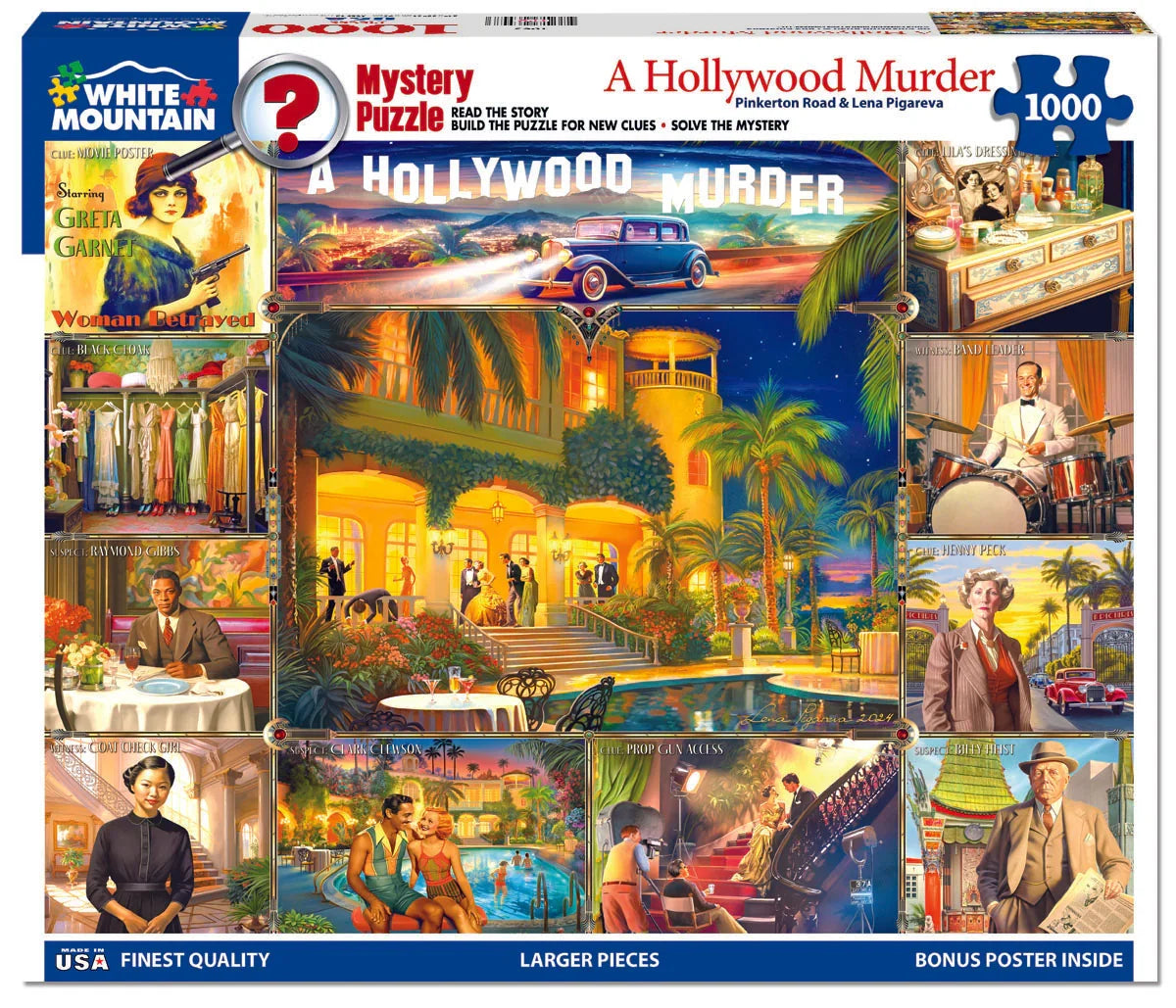 Hollywood Murder Mystery Puzzle #1963, 1000 pieces