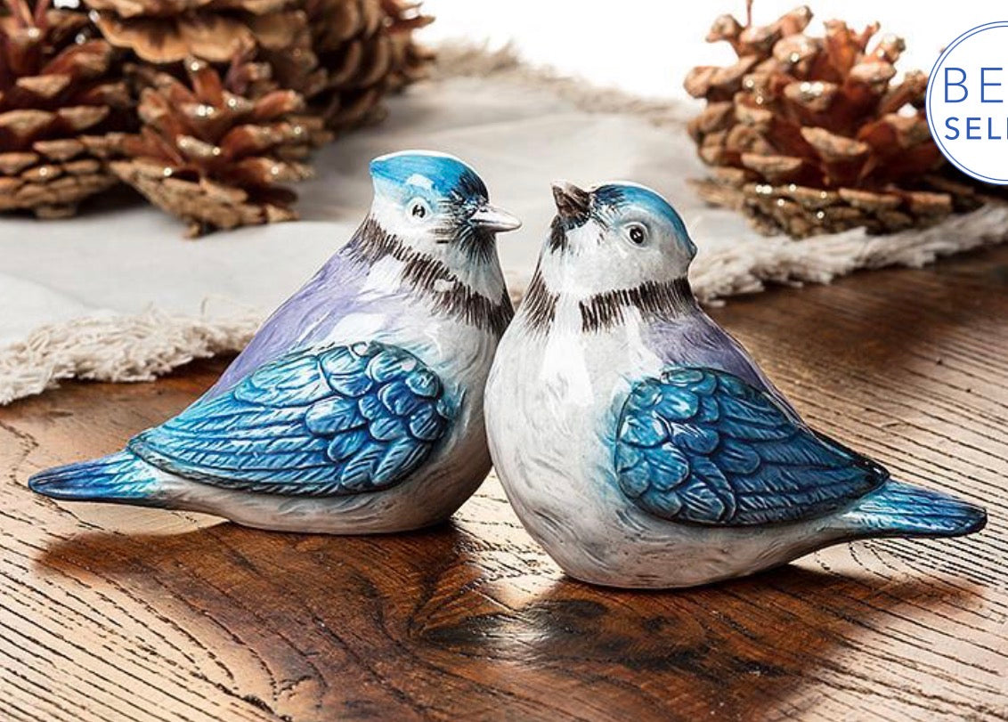 Blue Jay Salt & Pepper Shakers