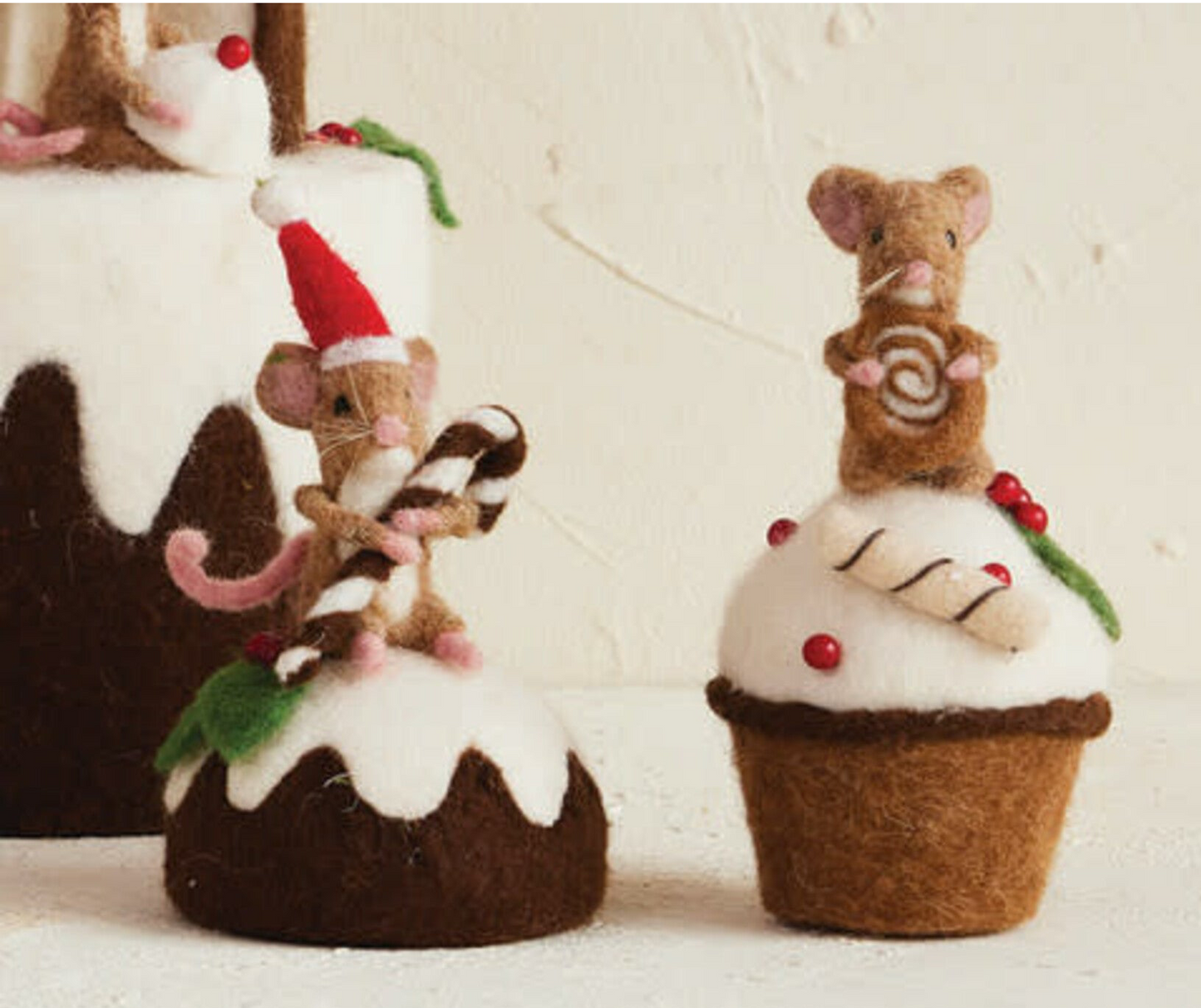 Wool Felt Mouse, 2 Assorted (sold Individually)