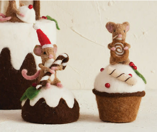 Wool Felt Mouse, 2 Assorted (sold Individually)