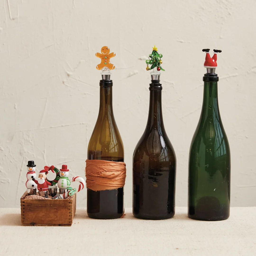 Christmas Wine Stoppers, 8 Assorted (Sold Individually)
