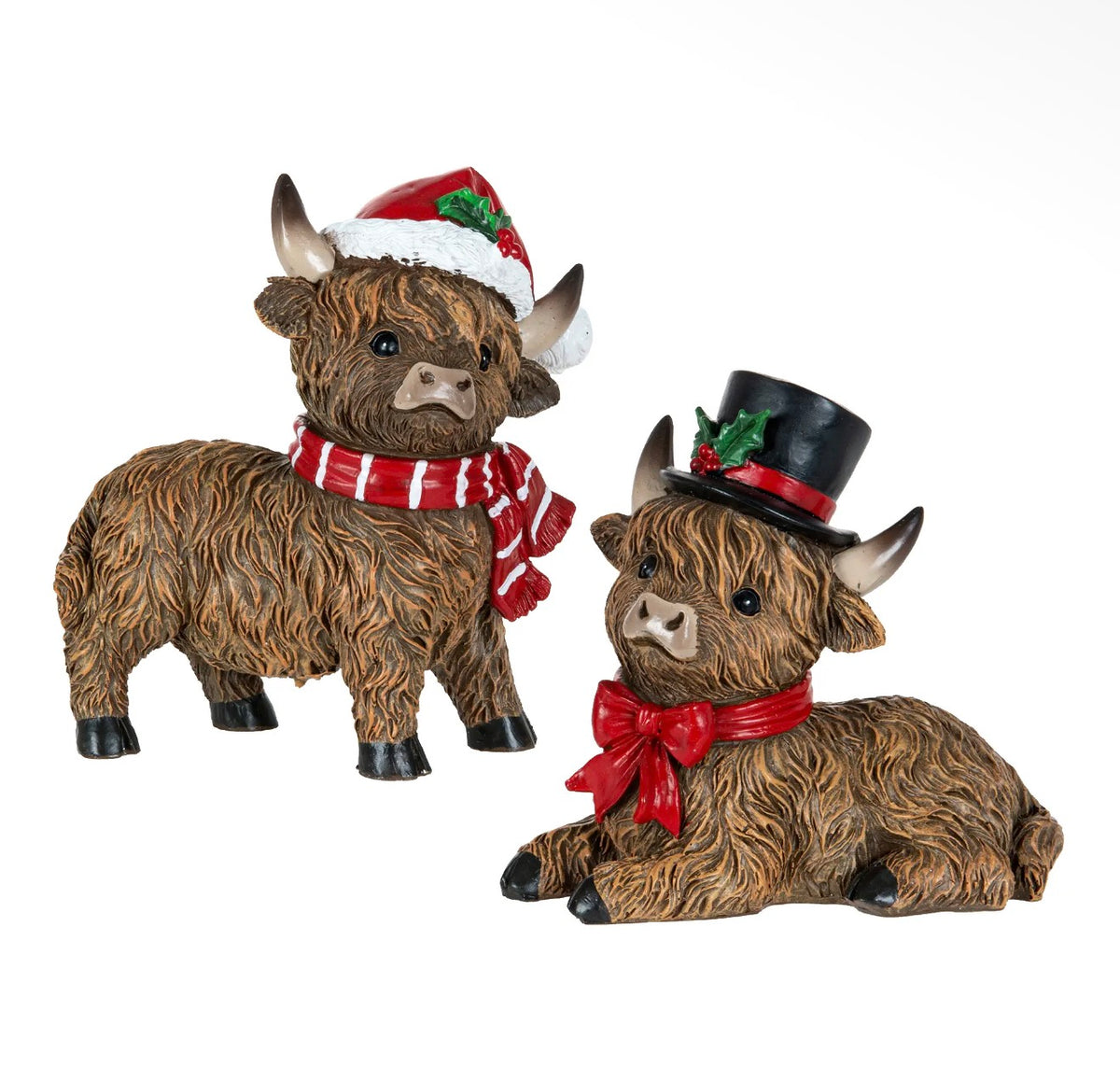 5 Inch, Standing and Laying Highland Cow, 2 Assorted (sold individually)