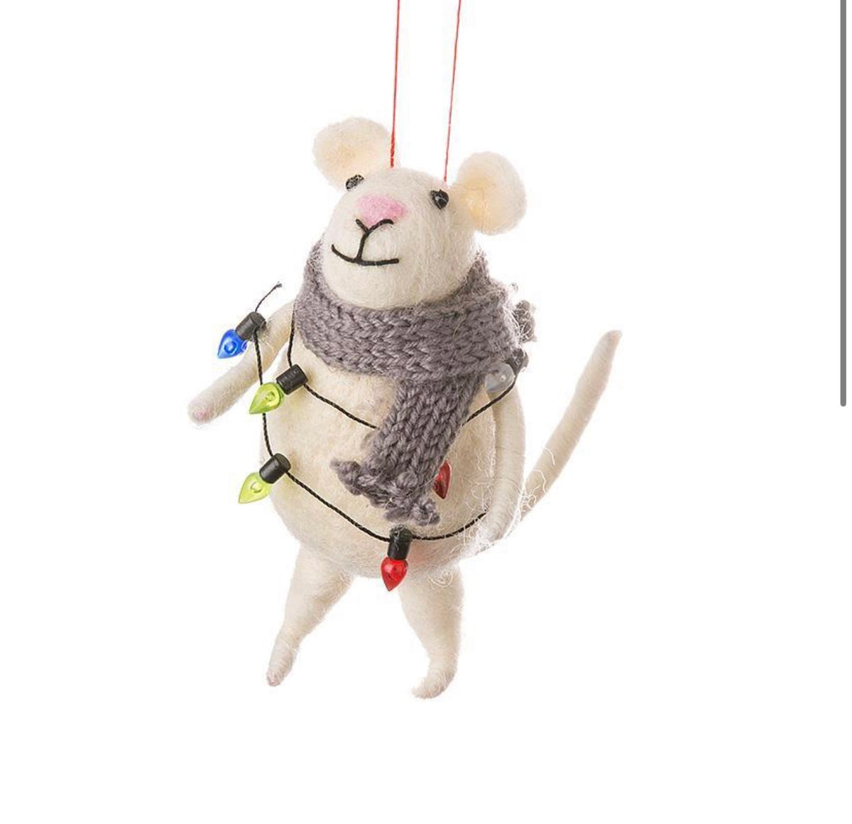 Mouse with Lights Ornament