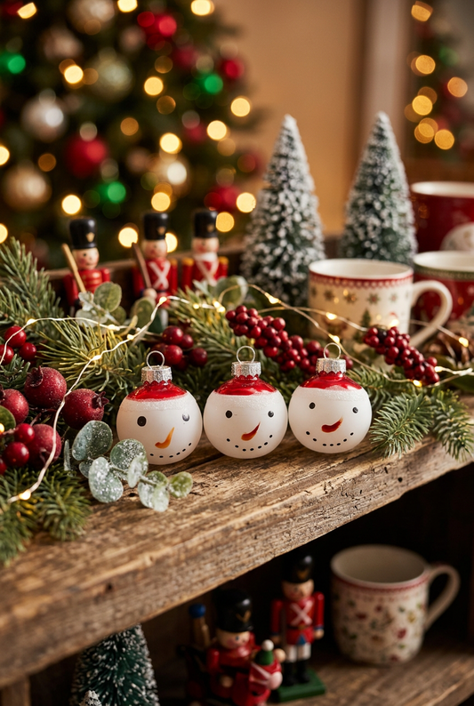 Snowmen place card holders, set of 6 or individual.