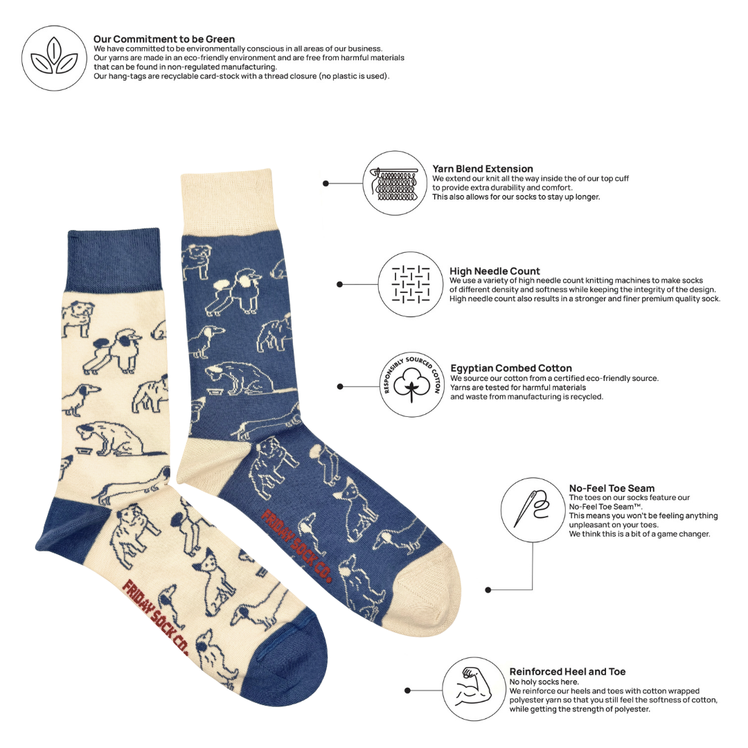 Friday Sock Co. - Men's Dogs This Did Good Socks - Gifts for Dog Lovers