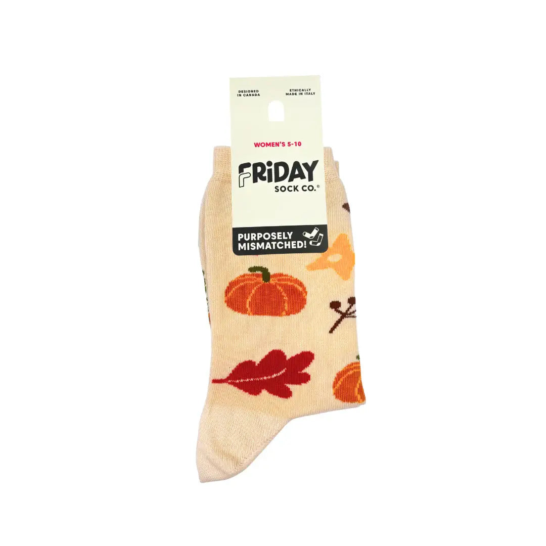 Friday Sock Co. - Women's Fun Fall Crew Socks - Fun Unique Gift for Her
