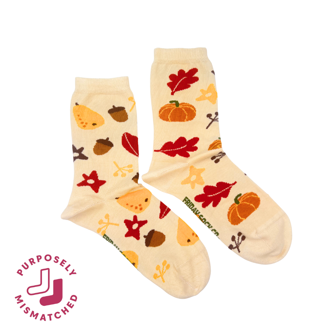 Friday Sock Co. - Women's Fun Fall Crew Socks - Fun Unique Gift for Her