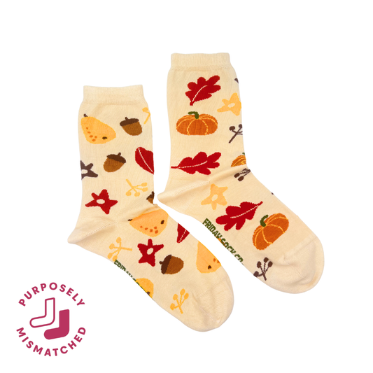 Friday Sock Co. - Women's Fun Fall Crew Socks - Fun Unique Gift for Her
