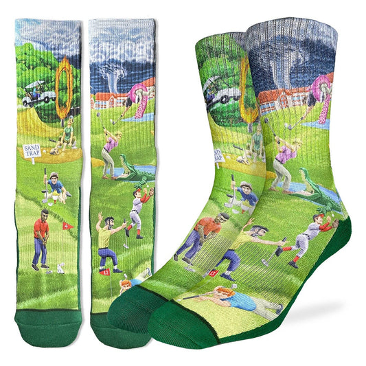 Crazy Golf Socks: Shoe Size 8-13