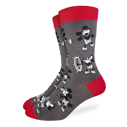 Good Luck Sock - Men's Steamboat Willie Socks: Shoe Size 7-12