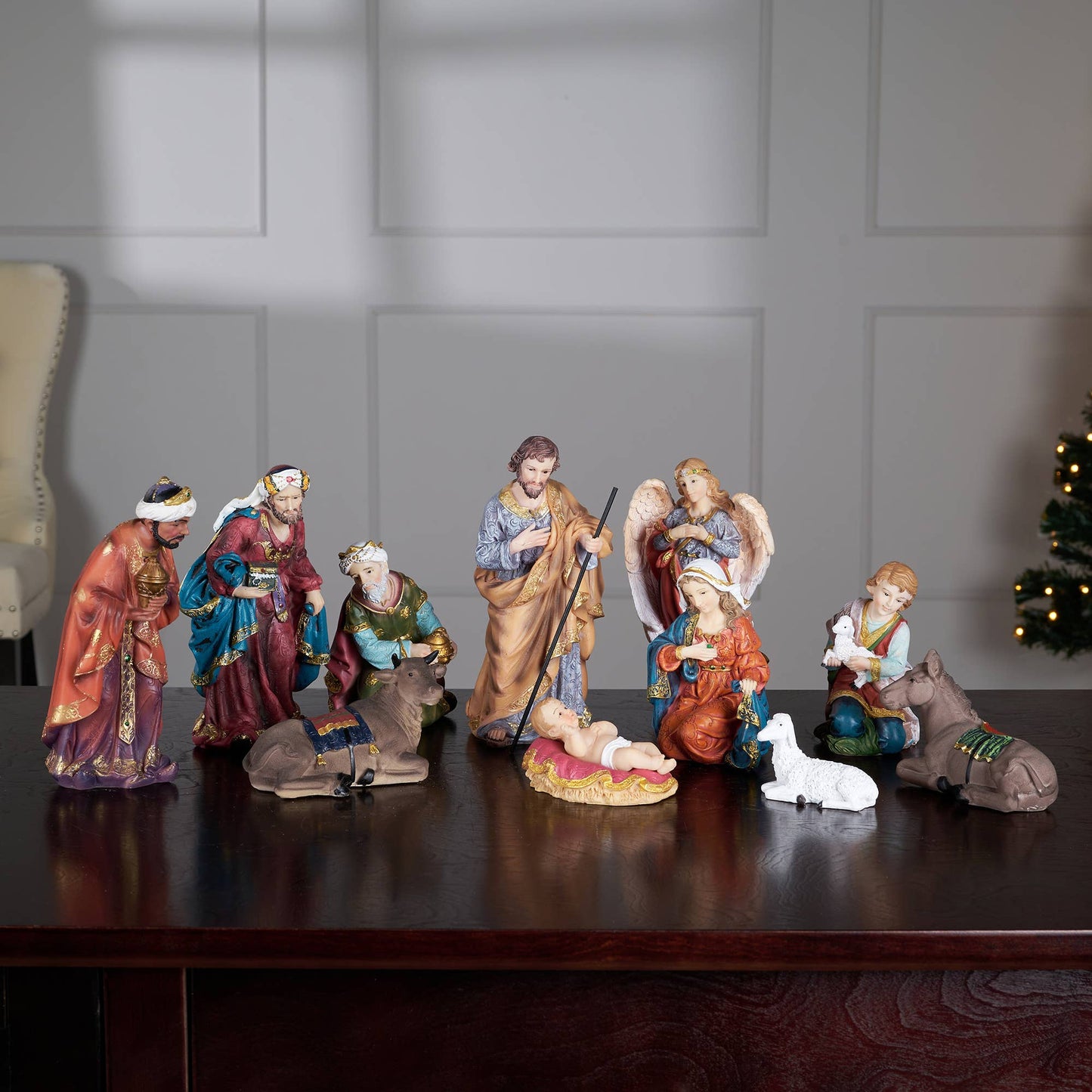 11 Pc Nativity & Three Wise Men Figurine Set