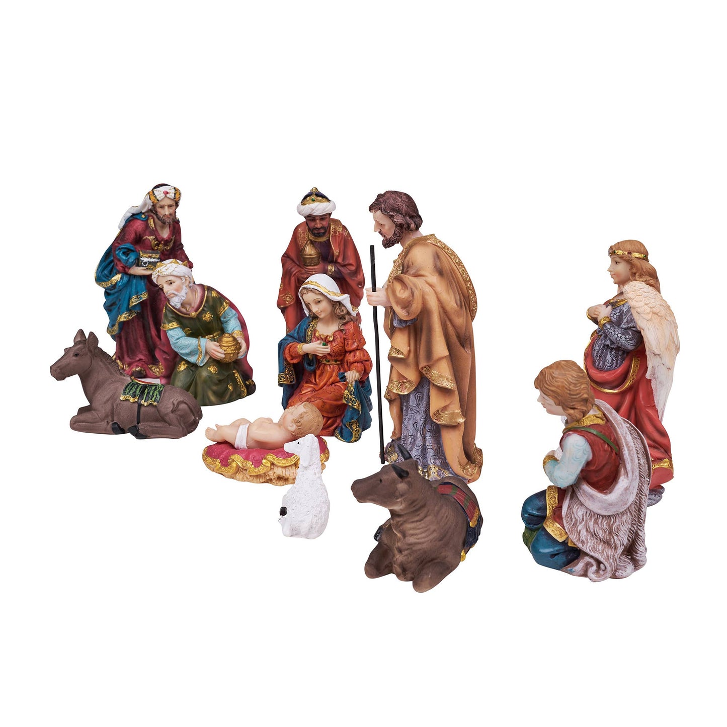 11 Pc Nativity & Three Wise Men Figurine Set