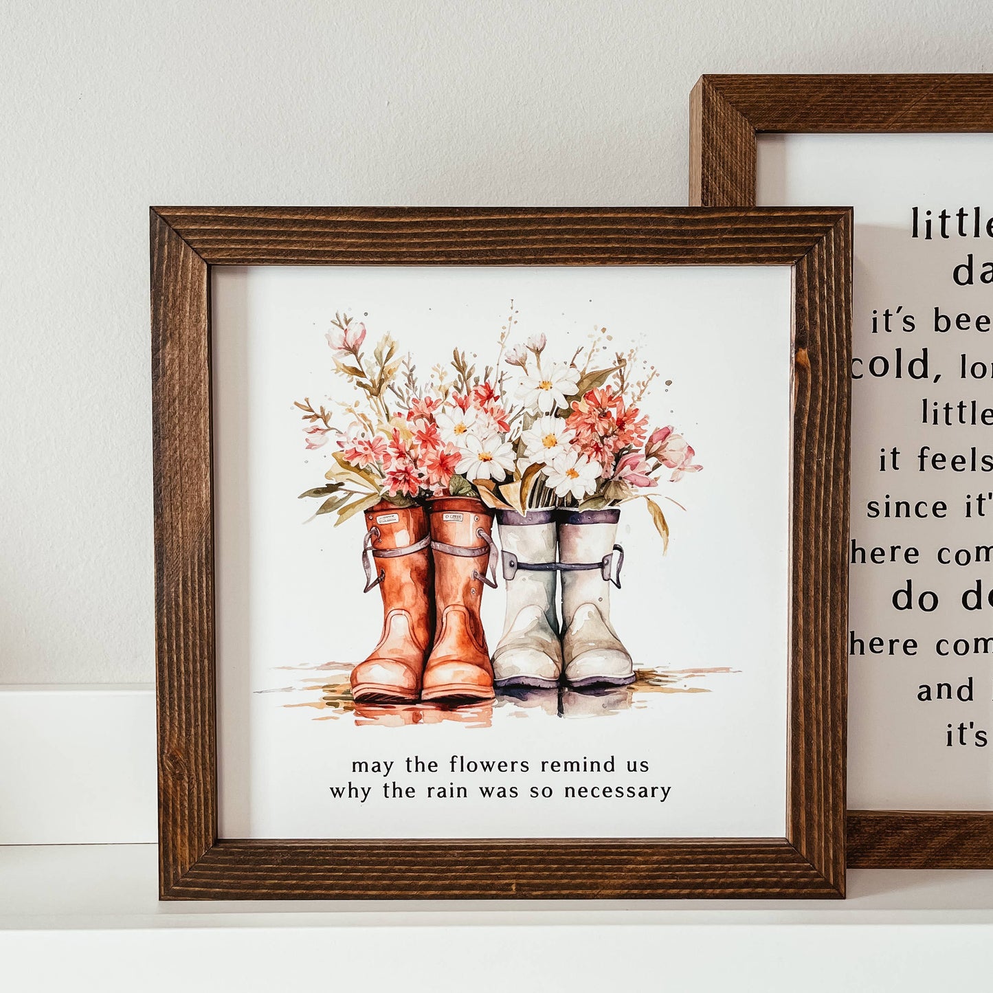 Knotty Design Co. - May The Flowers Remind Us Framed Sign