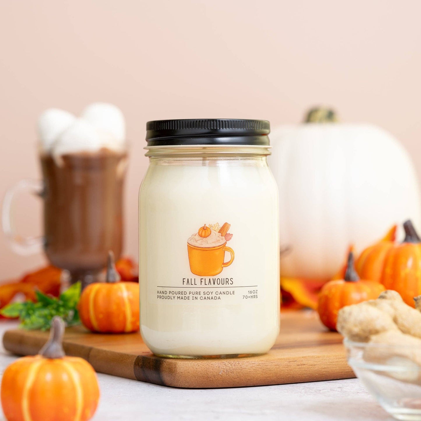 Serendipity Soy Candles - Fall Flavors: 16oz Mason Jar
