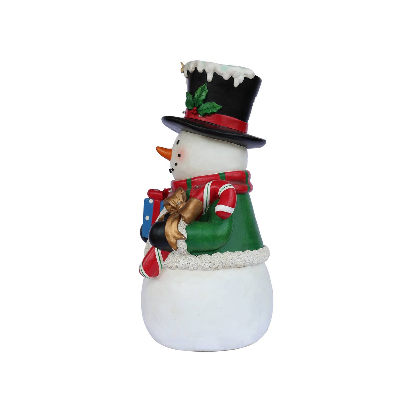 Hi-Line Gift Ltd. - Snowman Statue with LED Lights Lighted Christmas Décor