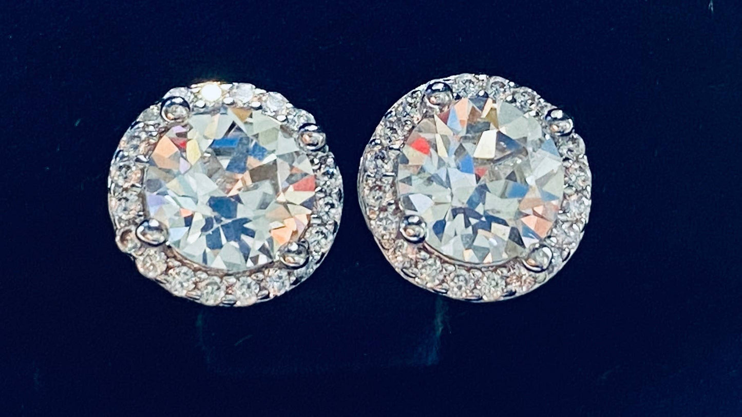 Glimmering Handmade - ICED Swarovski® Crystal & Cubic Zirconia Earrings