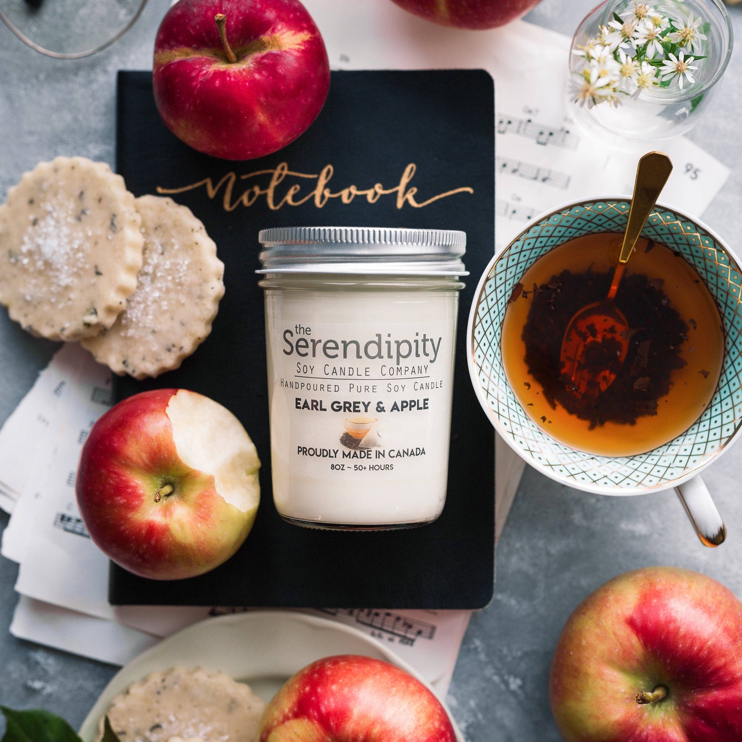 Serendipity Soy Candles - Earl Grey & Apple: 8oz