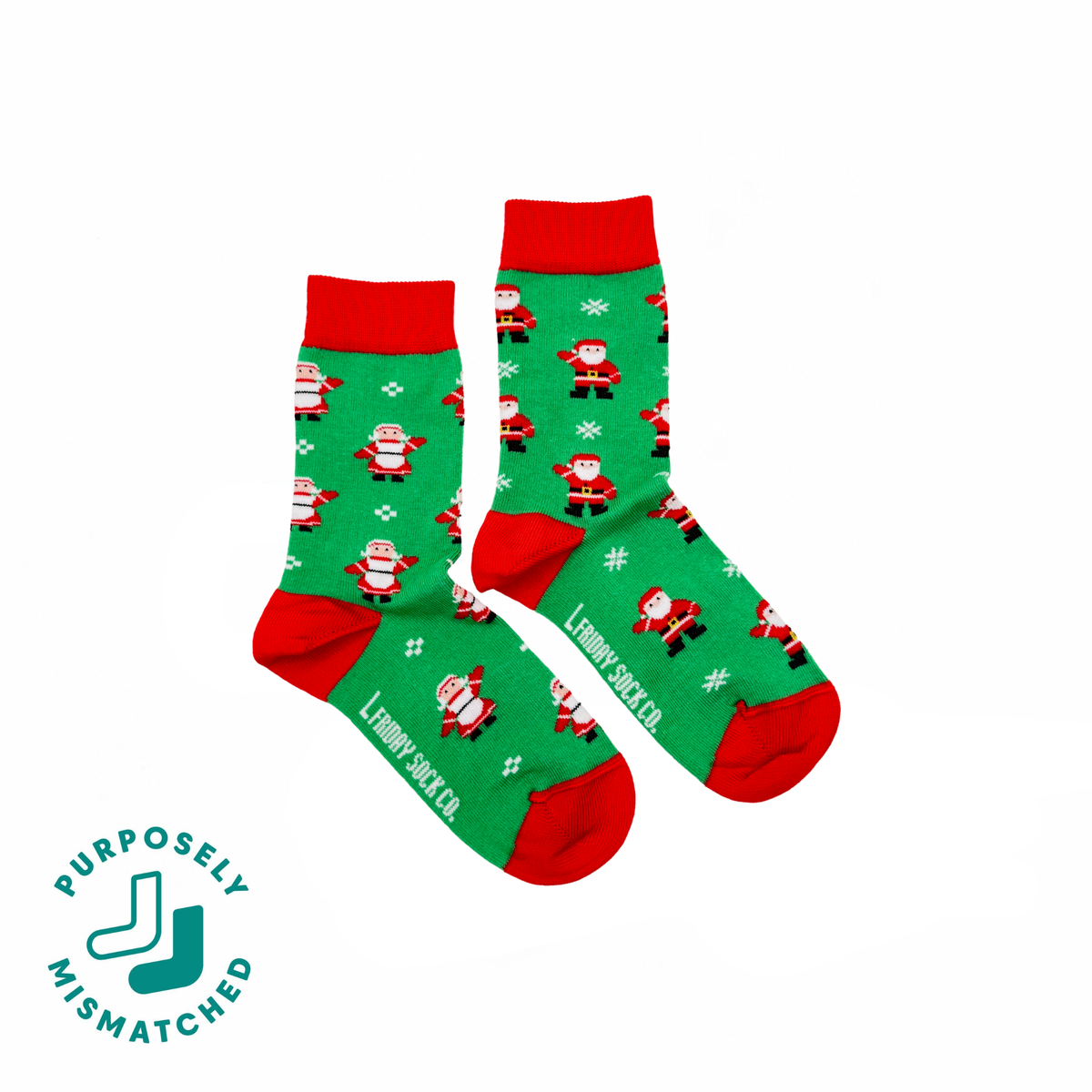 Friday Sock Co. - Kid's Santa Crew Socks - Fun Holiday Patterns for Kids: Small (Age 1-3)