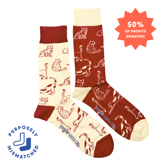 Friday Sock Co. - Men's Cats This Did Good - Novelty Gift for Cat Lovers