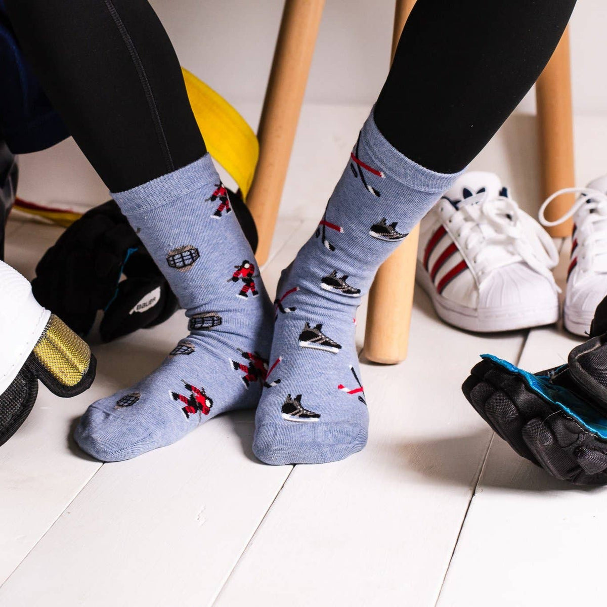 Friday Sock Co. - Women's Hockey Crew Socks - Unique Cotton Sports Design