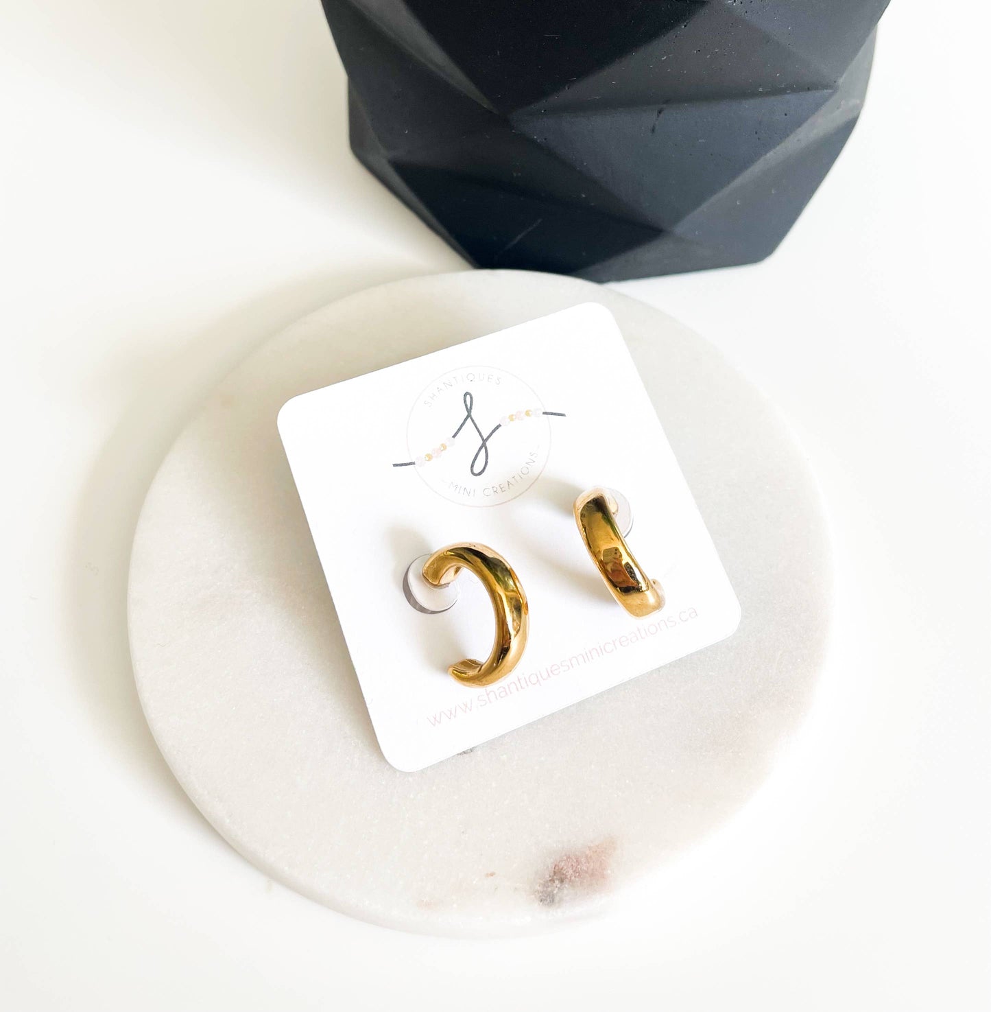 14K Gold Plated Hoop Earrings
